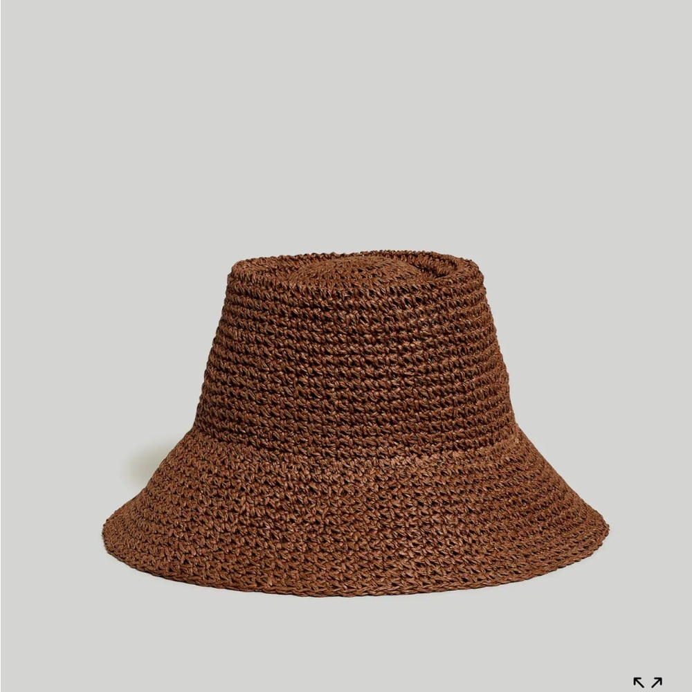 Brown Woven Bucket Hat